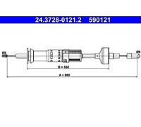 Clutch Cable ATE Fits VW SEAT Golf Mk2 Van Jetta II Mk Toledo I 191721335G
