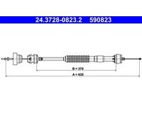 ATE 24.3728-0823.2 Clutch Cable