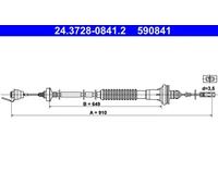 ATE 24.3728-0841.2 Clutch Cable