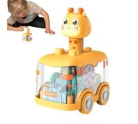 Clutch Car Toys, Small Pull Back Car - Push and Go Toy Truck - Clear Push and Go Toy Truck with Cartoon Animal Design, Vehicles