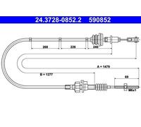 Clutch Clutch Cable For Citroen C1 05-14 Peugeot 107 05-14 2150CR