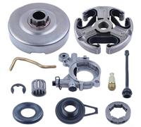 Clutch Drum Rim Sprocket Replacement Part Compatible With 362 365 371 372 Chainsaws High Strength Steel Gear Ring And Drum Assembly For Outdoor Power Equipment Maintenance And Repair Gray Color Finish