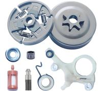 Clutch Drum Sprocket and Oil Pump Kit for MS271 MS291 Chainsaw Replacement Parts with Clutch Assembly Oil Filter Needle Roller Bearing Worm Gear 8 Piece Set Heavy Duty for Chainsaw Maintenance