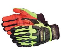 CLUTCH GEAR® IMPACT PROTECTION OILFIELD GLOVE WITH ARMORTEX® PALM LIME YELLOW XL