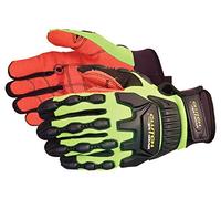 CLUTCH GEAR® IMPACT PROTECTION OILFIELD GLOVE WITH ARMORTEX® PALM LIME YELLOW XXL