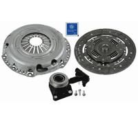 Clutch Kit 3pc (Cover+Plate+CSC) fits FORD C-MAX 1.8 07 to 10 220mm Sachs New