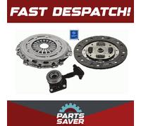 Clutch Kit 3pc (Cover+Plate+CSC) fits FORD C-MAX Mk2 1.6 10 to 19 228mm Sachs