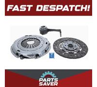 Clutch Kit 3pc (Cover+Plate+CSC) fits VW TOURAN 1T 1.9D 03 to 10 240mm Sachs New