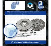 Clutch Kit 3pc (Cover+Plate+Releaser) fits AUDI A1 8X 1.4 10 to 18 Blue Print