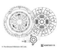Clutch kit ADBP300119 BLUE PRINT for CITROËN PEUGEOT MITSUBISHI