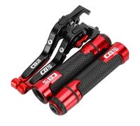 Clutch Motorcycle Accessories Hornet 750 Adjustable Brake Clutch Levers Handlebar Grips Ends for CB750 CB 750 Hornet 2023 2024 Brake Handle(Black Red)