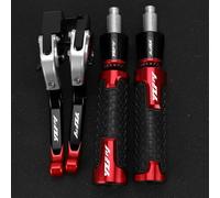 Clutch Motorcycle for YZFR1 YZF R1 2004 2005 2006 2007 2008 2009 2010 2011-2014 Adjustable Brake Clutch Levers Handlebar Grips Brake Handle(Silver Black Red)