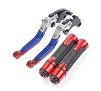 Clutch Motorcycle Scooter Brake Clutch Levers & Handlebar Grips for T-MAX TMAX 530 Tmax530 2008-2018 2019 2020 2021 2022 2023 Brake Handle(Silver Blue Red)