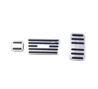 Clutch Pedal Pads Covers For CRV For 4th 2012-2016 Silver Aluminium Alloy Car Gas Accelerator Parking Brake Pedal Pad Cover Set