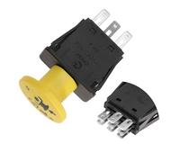 Clutch PTO Switch 8 Terminals for Scag for Murray for AYP for Husqvarna Compatible with 481687, 483957, 94927MA, 6201316MA, 146283, 140404, 430-433, 532140404, 1716332SM, 10 AMP, Yellow Knob