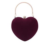 Clutch Purse Cute Heart Shaped Women Handbag Evening Bags Clutch Purse for Wedding (Purple, One Size)