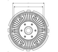 Clutch, radiator fan NRF 49722 for FORD TRANSIT Van (FA_ _) 3.2 2007-2014