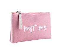 Clutch Silver Black Glitter Women Letters Cosmetic Bag Zip Coin Bag Purse Card Holder Black Clutch Women with Chain, pink, standard size