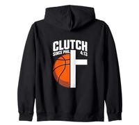 Clutch Since Phil 4:13 Christian Basketball Faith Zip Hoodie