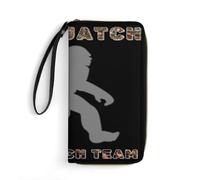 Clutch Wallet Bigfoot Research 2 Women's Wallets with Zipper Pocket Leather Wallet Card Case Women Card Case for Unisex, Women, Teacher