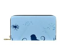 Clutch Wallet Devilfish and Shark Women's Wallets RFID Blocking Handbags Card Case Leather Wallet for Teacher, Women, Evening Party