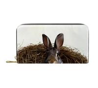 Clutch Wallet Easter Eggs Genuine Leather Wallets Cute Women Card Case Colourful Women's Wallets for Kids, Girls, Unisex