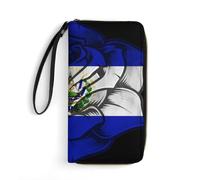 Clutch Wallet Flowers El Flag Handbags Microfiber Wallet Pouch Card Case Genuine Leather Wallets for Teacher, Mother, Evening Party