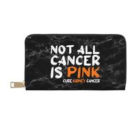 Clutch Wallet Not All Cancer is Pink Kidney Cancer Handbags Retro Style Women's Wallets Cute Leather Purse for Evening Party, Friend, Teacher