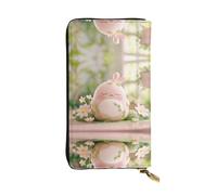 Clutch Wallet Sleeping Cartoon Eggs Printing Leather Purse Microfiber Handbags Cute Women Card Case for Girlfriend, Women, Girls