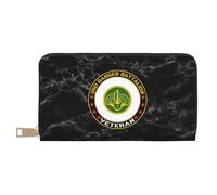 Clutch Wallet Us Army 3Rd Cavalry Regiment Veteran Genuine Leather Wallets RFID Blocking Handbags Soft Women Card Case for Daughter, Evening Party, Women