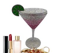 Clutch with Rhinestones | Cocktail Bag with Crystals, Trendy Model for Fashion Lovers Evening Events and Special Occasions, A, riferimento alla descrizione