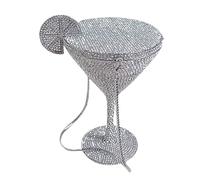 Clutch with Rhinestones | Evening Bag in Cup Shape | Elegant Handbag for Women Fashion Enthusiasts Creative Designers Events Evening Parties Dances, c, riferimento alla descrizione