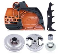 Cluth Cover with Sprocket Kit for Husqvarna 445 450 Chainsaw, ADEFOL Clutch Cover + Clutch + Clutch Drum + Bumper Spike + Worm Gear + Needle Bearing Spare Parts Accessory