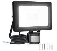 CLV 50W Security Lights Outdoor Motion Sensor 4700 Lumen PIR Security Light 6500K LED Floodlights IP66 Waterproof Outside Daylight Wall Light with 1M Cable for Garage Garden Backyard
