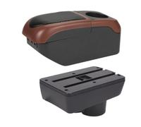 CLVCCZTZGW Car Armrest Box Center Console Storage Box For Opel For Corsa F 2019 2020 2021 2022 2023 2024 2025 2026 Auto parts(Black Curry)