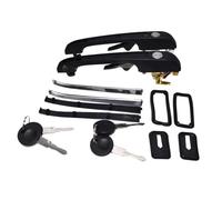 CLVCCZTZGW Car Door Handles Lock Keys Exterior Front Rear Left Right for VW for Golf MK1 MK2 for Jetaa MK2 for Polo 1981-1991 191837205A191837206A(Front Pair)