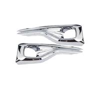CLVCCZTZGW For F&ord For Focus MK4 2019+ Fog Light Cover Fog Lamp Eyebrow Trim Strips ABS Carbon Fiber Style Chromium Styling Car Accessories (Silver)