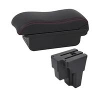 CLVCCZTZGW For Kia For Rio 3 For Stonic 2015-2024 Armrest Box Armrest Box Europe South Storage Box Car Accessories(B1 Black red 3 USB)