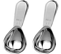 CLVEDU 2PCS Coffee Scoops, 1T Stainless Steel Coffee Measuring Spoon, Stainless Steel Coffee Scoop Set, Durable Measuring Spoon Set for Ground Coffee, 1 Tablespoon,15ml, 2Pcs