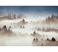 CLVIUJLBKLKSDD Photography 3D Photo Wallpaper Natural Landscapes 300cmx210cm Tropical Misty Pines, White Cloud Haze Living Room Bedroom Poster Decoration Mural
