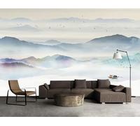 CLVIUJLBKLKSDD Photography 3D Photo Wallpaper Natural Scenery 250cmx175cm Blue Rolling Mountain Ranges and Oceans Living Room Bedroom Poster Decoration Mural