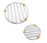 CLVPAI Cake Rack, Cooling Rack Set, Cooking Stand, Steamer, Cooling Rack for Even and Quick Cooling (Stainless Steel Round)