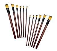 CLVPAI Flat Brushes,Acrylic Brushes,Nylon Paint Brush for Painting,for Acrylic Painting,Watercolor,Canvas,Face (Nylon Oil Painting Brush-12)