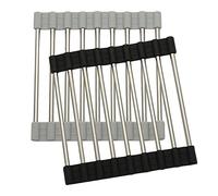 CLVPAI Stainless Steel Steam-Cooling Rack, X Shape, Multifunctional, Silicone Band for Even and Fast Cooling, 15*15.5cm, 2 Pcs (Black, Grey)