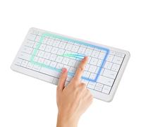 CLVX S Mac | Wireless Mini Keyboard with Trackpad | Silent Bluetooth & USB-C Keyboard | Low Profile Scissor Keys | Interactive RGB | Aluminium Chassis | Compatible with Mac/iPad/AppleTV/VisionPro