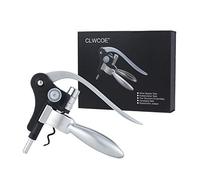 CLWCOE Corkscrew,Manual Wine Opener Lever Arm,Bottle Opener Kit Packed in Gift Cardboard Box,Wine Accessory Set with Wine Opener,Pourer,Stopper,Aerator,Foil Cutter,Drip Ring,Vacuum Pump,Spare Screw