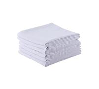 clwellge 100% Cotton Flour Sack Dish Towels, Pack of 6, Blank Tea Towels Highly Absorbent Kitchen Towels, Plain Cotton Towels for Drying and Cleaning 50x70cm (White)