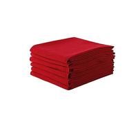 clWellge 100% Cotton Flour Sack Dish Towels, Pack of 6, Highly Absorbent Kitchen Towels, Plain Cotton, 50x70cm (Wine)
