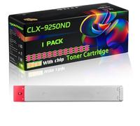 CLX-9250ND Compatible for Samsung Toner Cartridge with Chip CLX-9250ND CLX-9250NDP CLX-9252NA Printers (1 Pack Magenta)