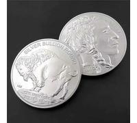 CLXLYU USA Commemorative Coins 1OZ 999 Fine Silver 2015 Liberty Indian/Buffalo Challenge Collectible Souvenir Gifts-default